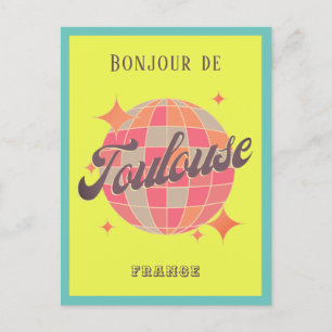 Toulouse Frankrike-resande, färgfärgad Vykort