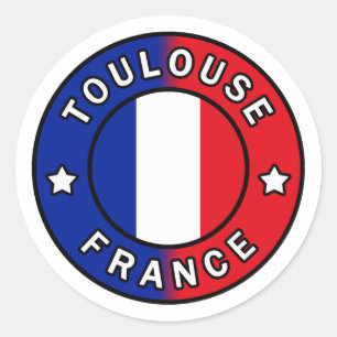 Toulouse Frankrike Runt Klistermärke