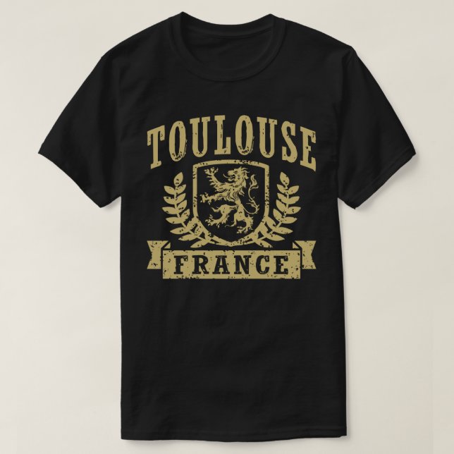 Toulouse Frankrike Tee Shirt (Design framsida)