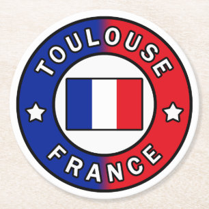 Toulouse Frankrike Underlägg Papper Rund
