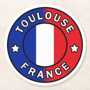Toulouse Frankrike Underlägg Papper Rund
