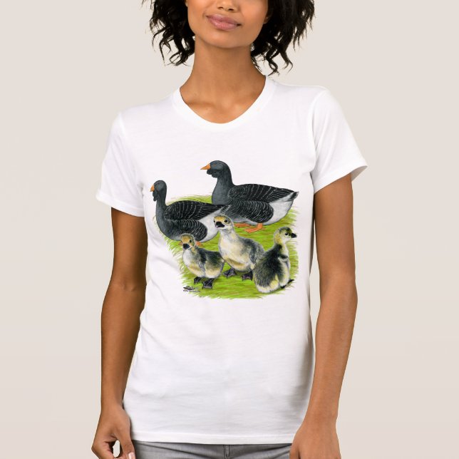 Toulouse Goose Family T Shirt (Framsida)