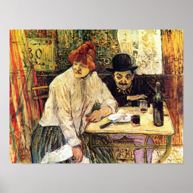 Toulouse-Lautrec - A la Mie in the Restaurant Poster (Framsidan)