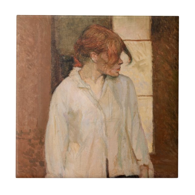Toulouse-Lautrec - A Montrouge, Rosa La Rouge Kakelplatta (Framsidan)