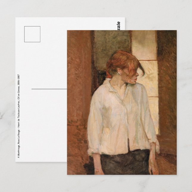 Toulouse-Lautrec - A Montrouge, Rosa La Rouge Vykort (Fram/baksida)