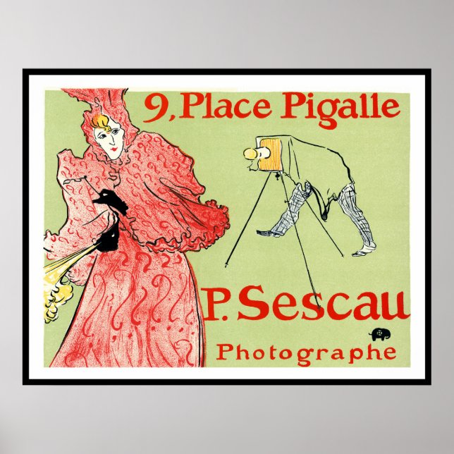 Toulouse-Lautrec Advertising Poster Skriv ut (Framsidan)