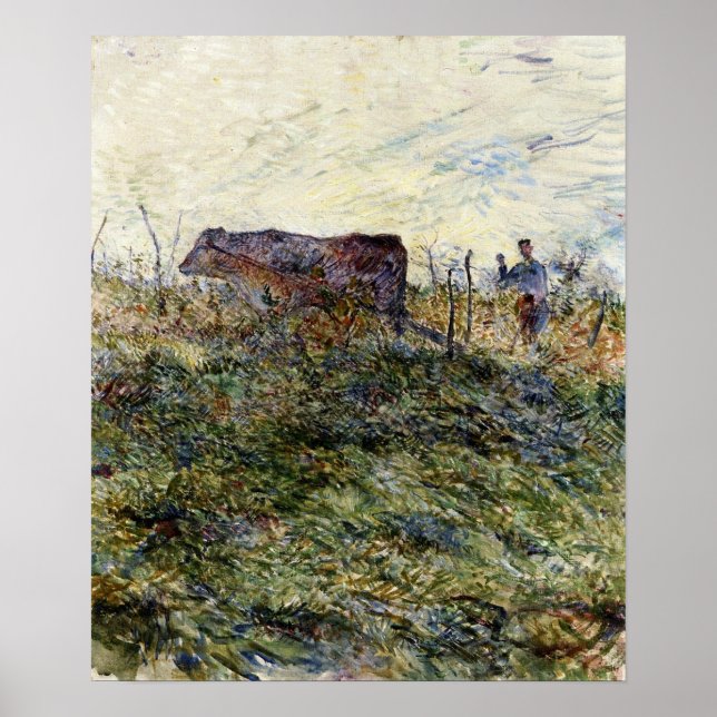 Toulouse-Lautrec - Arbetet bland vinerna 1883 Poster (Framsidan)