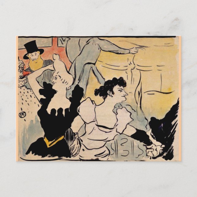Toulouse-Lautrec, Au Bal Vykort (Framsida)
