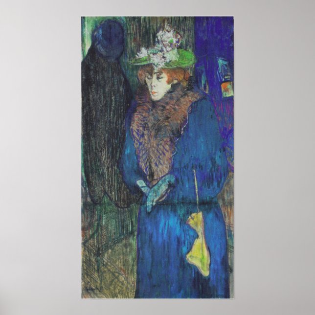 Toulouse-Lautrec - Avril på väg 1892 Poster (Framsidan)