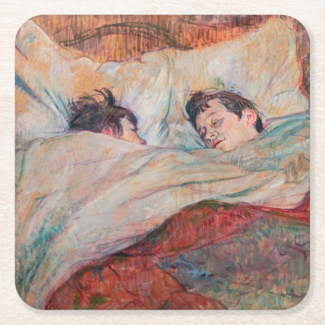 Toulouse-Lautrec - Bed Underlägg Papper Kvadrat (Framsidan)