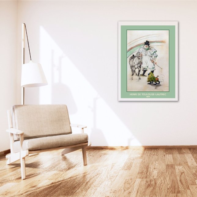Toulouse-Lautrec, Circus Clown w Horse and Monkey Poster (Skapare uppladdad)