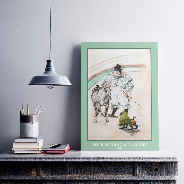 Toulouse-Lautrec, Circus Clown w Horse and Monkey Poster (Skapare uppladdad)