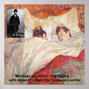 Toulouse-Lautrec Citat Affisch om Äktenskap