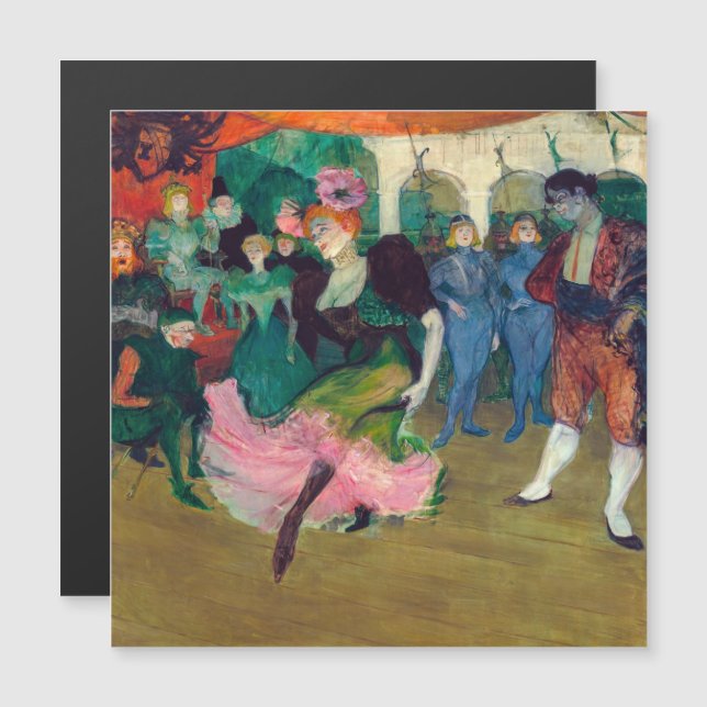Toulouse-Lautrec - Dancing Bolero Magnetic Card (Fram/baksida)