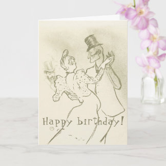 Toulouse Lautrec - Dancing Couple, Birthday Card Kort