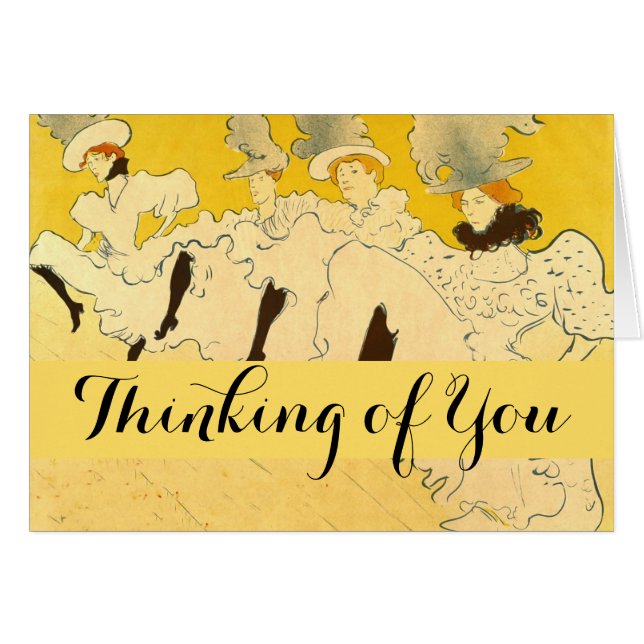 Toulouse-Lautrec Dancing Girls Poster Hälsningskort (Framsidan Horizontal)