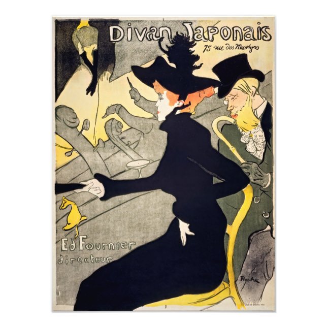 Toulouse-Lautrec - Divan Japonais Fototryck (Framsidan)