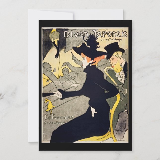 Toulouse-Lautrec - Divan Japonais Inbjudningar (Framsida)