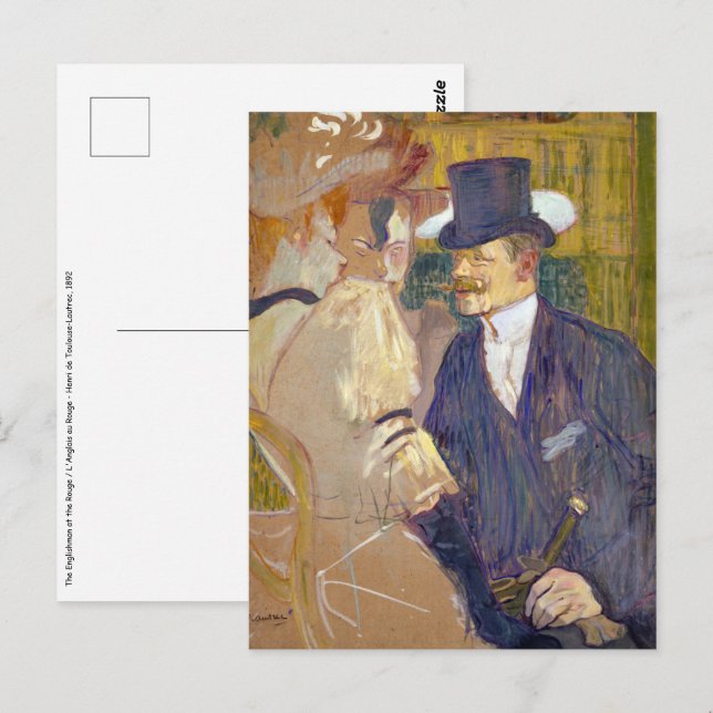 Toulouse-Lautrec - Englishman på sträckan Vykort (Fram/baksida)
