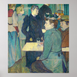 Toulouse-Lautrec - ett hörn av Moulin de La G... Poster