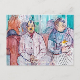Toulouse-Lautrec, fru talman, Herr och Hund Vykort