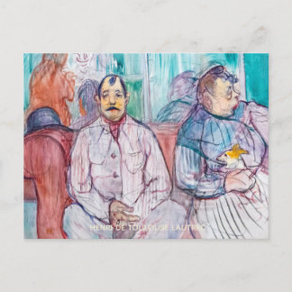 Toulouse-Lautrec, fru talman, Herr och Hund Vykort