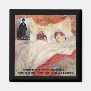 Toulouse-Lautrec Giftermål, citattecken och citatt Magnet