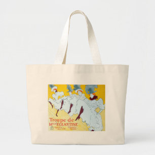 Toulouse Lautrec Gul Dansande Flicka Affisch Jumbo Tygkasse