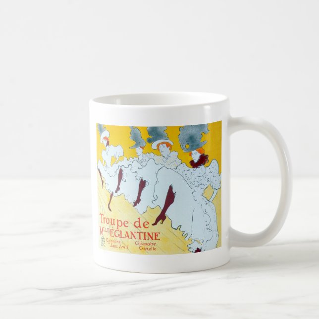 Toulouse Lautrec Gul Dansande Flicka Affisch Kaffemugg (Höger)