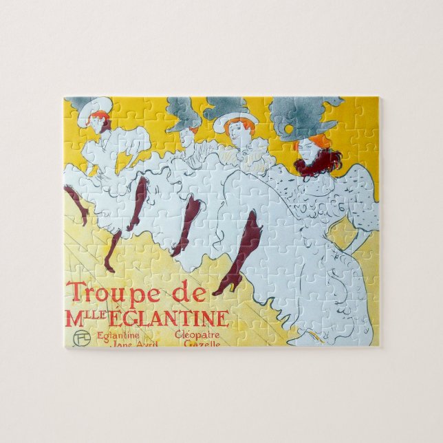 Toulouse Lautrec Gul Dansande Flicka Affisch Pussel (Horisontell)