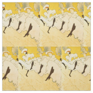 Toulouse Lautrec Gul Dansande Flicka Affisch Tyg