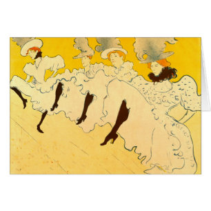 Toulouse Lautrec Gult Dancing Girl Poster Hälsningskort