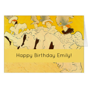 Toulouse Lautrec Gult Dancing Girl Poster Hälsningskort