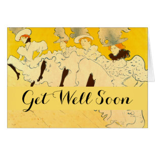 Toulouse Lautrec Gult Dancing Girl Poster Hälsningskort