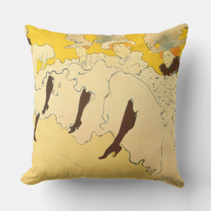 Toulouse Lautrec Gult Dancing Girl Poster Kudde