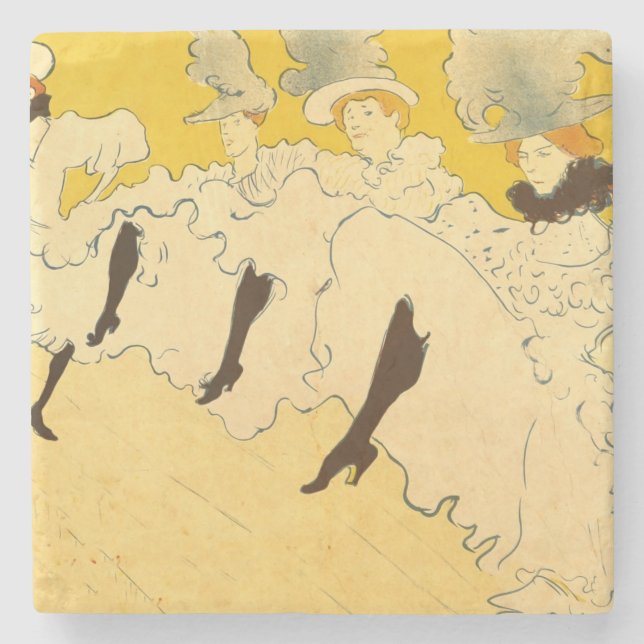 Toulouse Lautrec Gult Dancing Girl Poster Stenunderlägg (Framsidan)