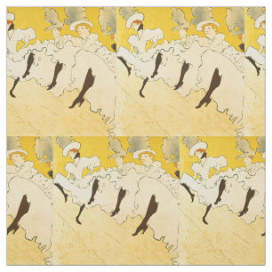 Toulouse Lautrec Gult Dancing Girl Poster Tyg