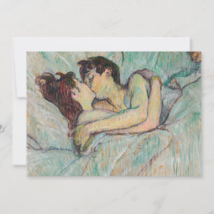 Toulouse-Lautrec - I bed, kyssarna Inbjudningar