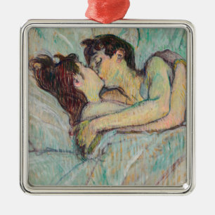 Toulouse-Lautrec - I bed, kyssarna Julgransprydnad Metall