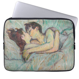 Toulouse-Lautrec - I bed, kyssarna Laptop Fodral