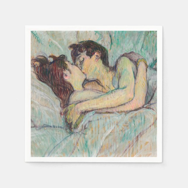 Toulouse-Lautrec - I bed, kyssarna Pappersservett (Framsidan)