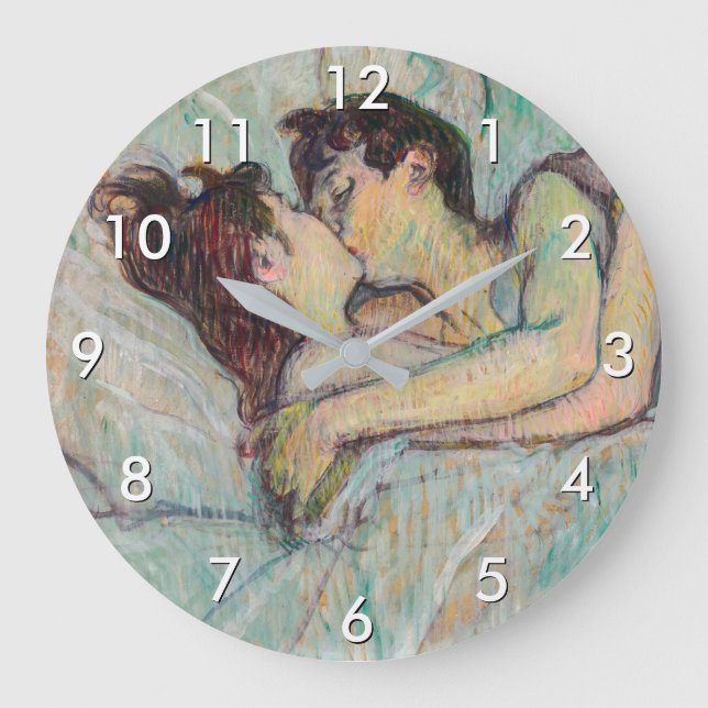 Toulouse-Lautrec - I bed, kyssarna Stor Klocka (Framsida)