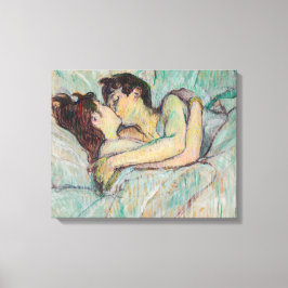 Toulouse-Lautrec - I säng, kyssen Canvastryck