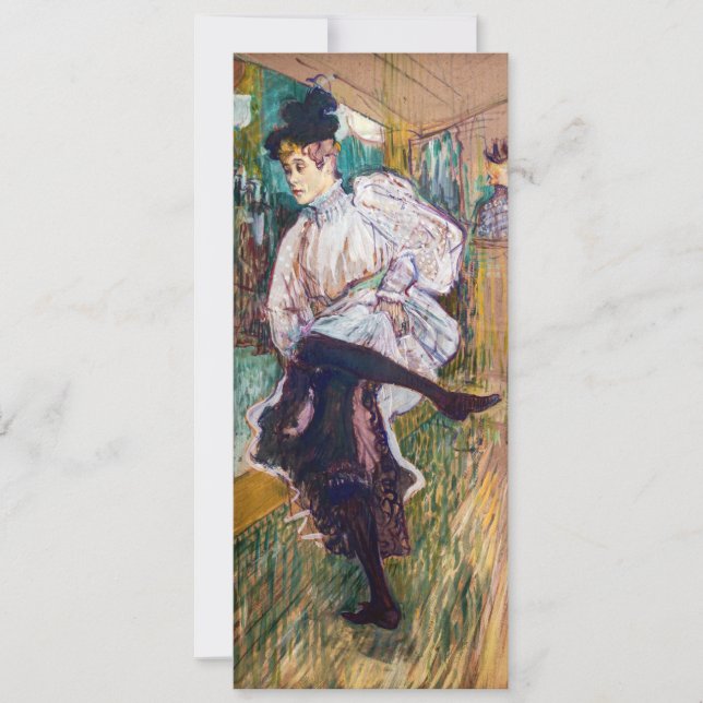 Toulouse-Lautrec - Jane Avril Dancing Inbjudningar (Framsida)