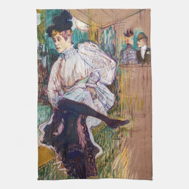 Toulouse-Lautrec - Jane Avril Dancing Kökshandduk (Vertikal)