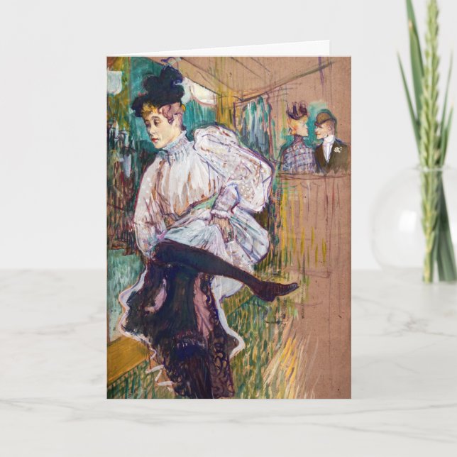 Toulouse-Lautrec - Jane Avril Dancing Kort (Framsida)