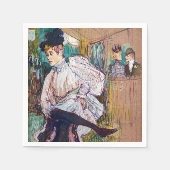 Toulouse-Lautrec - Jane Avril Dancing Pappersservett (Framsidan)