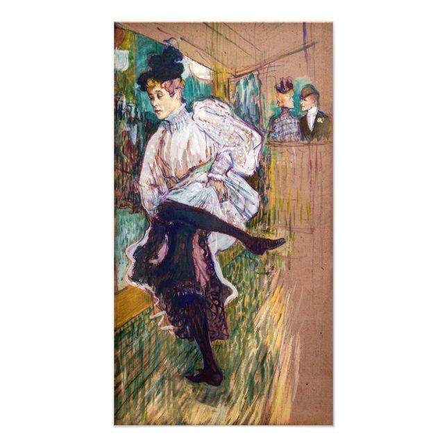 Toulouse-Lautrec - Jane Avril dansar Fototryck (Framsidan)