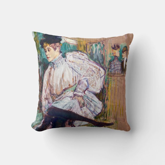 Toulouse-Lautrec - Jane Avril dansar Kudde (Framsida)