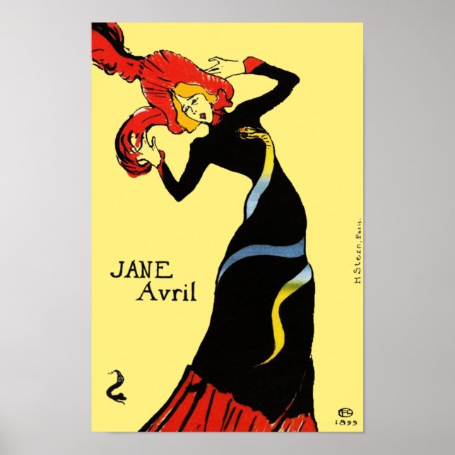 Toulouse Lautrec - Jane Avril Poster (Framsidan)